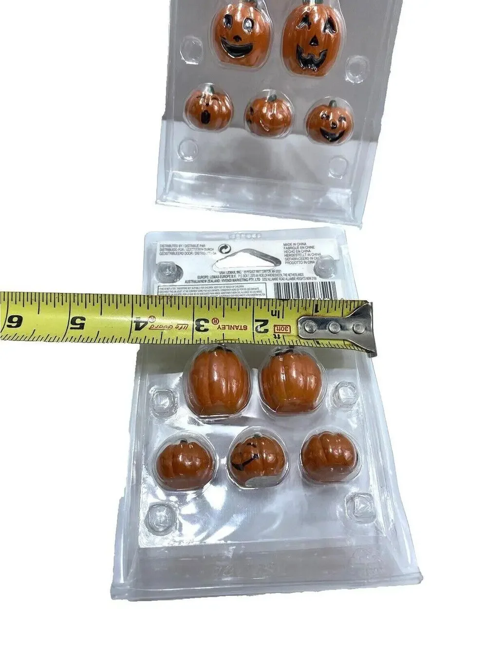 LEMAX Spooky Town Accessories 5 PUMPKIN HEADS Halloween 14852 - RETIRED 2017